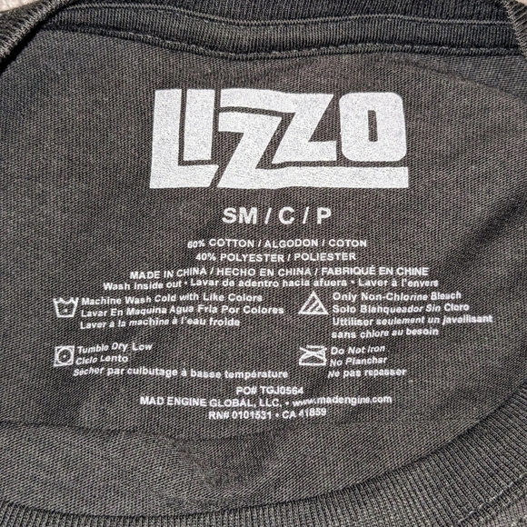 H&M Lizzo T-Shirt Womens Small Graphic Print Soft Short Sleeve‎ Dark Gray NWT - Picture 8 of 8